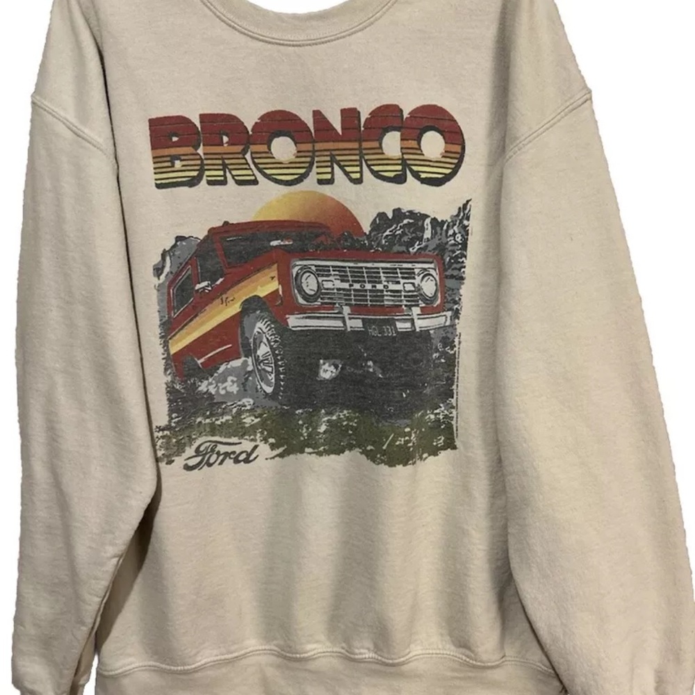 Junk Food Clothing Cream Ford Bronco Sweatshirt